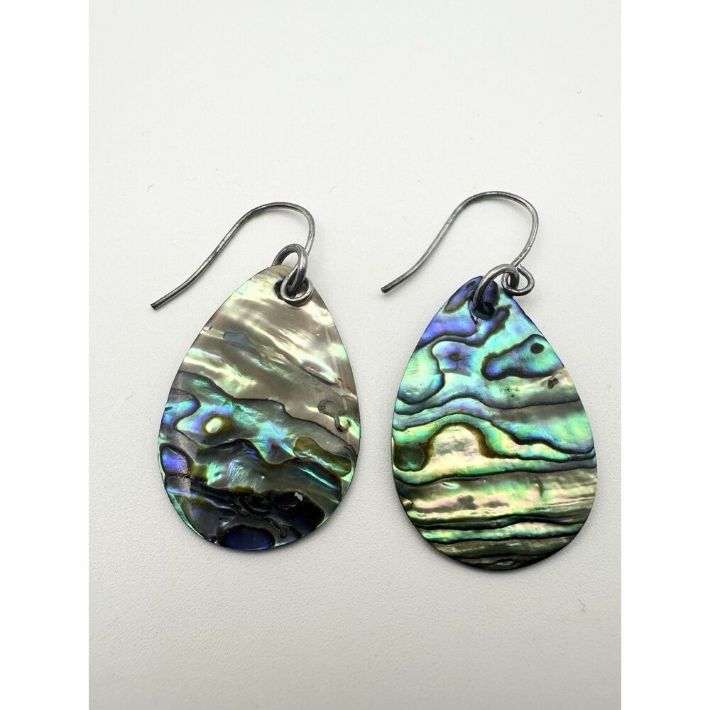 Handmade Teardrop Abalone Earrings